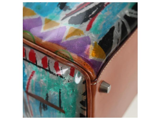 PRADA Tote Bag Vinyl Multicolor Silver Auth 204422A Silvery Multiple colors - view 17