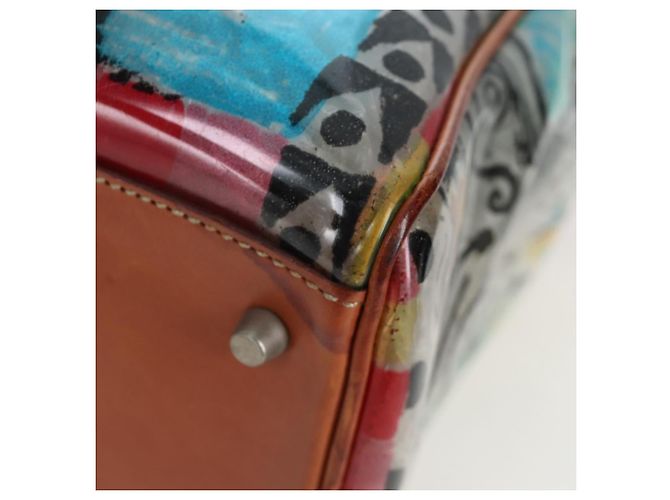 PRADA Tote Bag Vinyl Multicolor Silver Auth 204422A Silvery Multiple colors - view 18