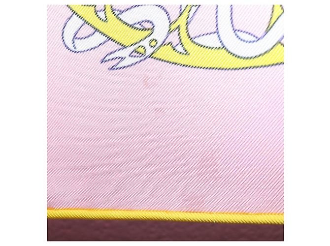 Hermès HERMES Carre 90 Seidentuch Rosa Gelb "La Folle Parade" Auth ki6876M Pink - Ansicht 15