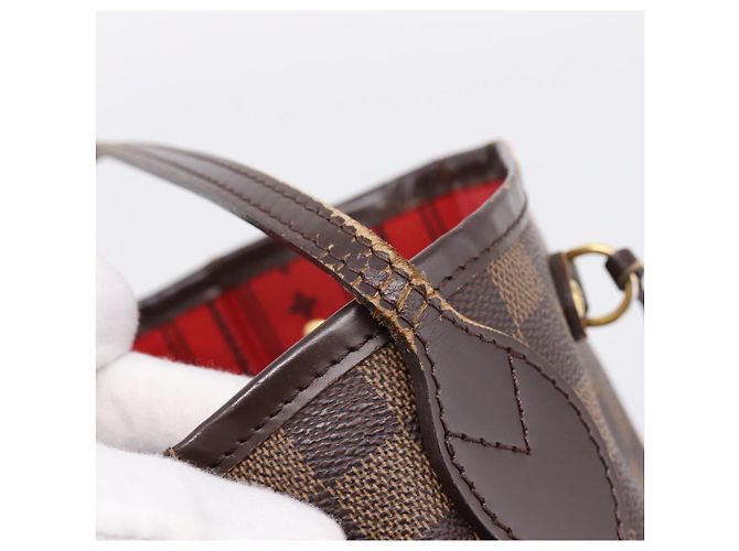 Borsa Tote LOUIS VUITTON Damier Ebene Neverfull PM N51109 LV Auth ep15899 - vista 15