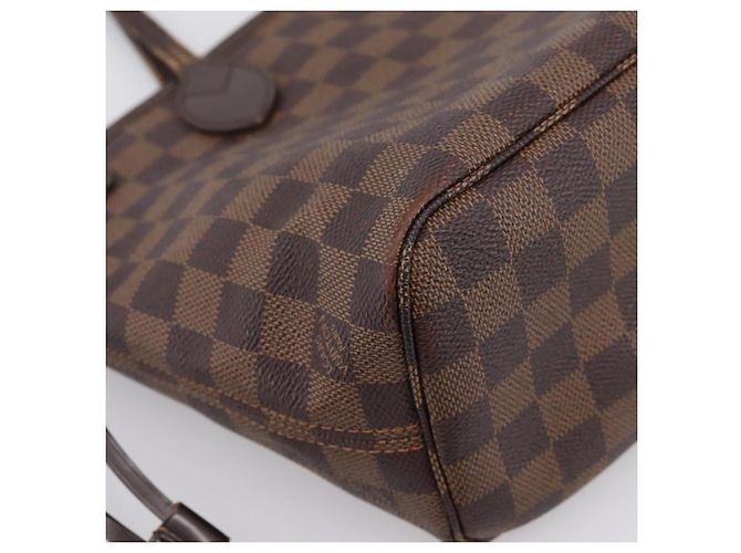 Borsa Tote LOUIS VUITTON Damier Ebene Neverfull PM N51109 LV Auth ep15899 - vista 18
