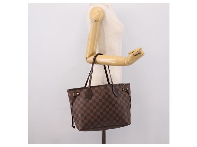 Borsa Tote LOUIS VUITTON Damier Ebene Neverfull PM N51109 LV Auth ep15899 - vista 26