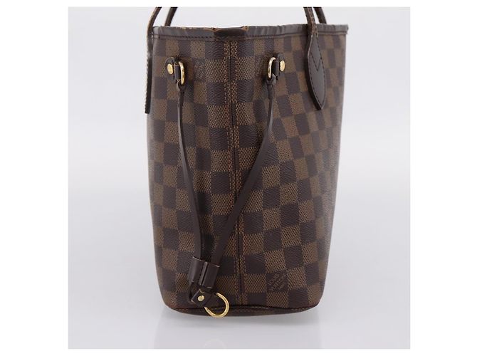 Borsa Tote LOUIS VUITTON Damier Ebene Neverfull PM N51109 LV Auth ep15899 - vista 3