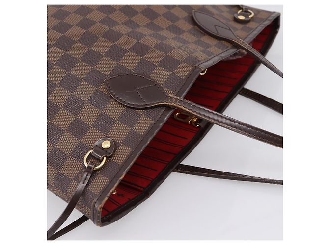 Borsa Tote LOUIS VUITTON Damier Ebene Neverfull PM N51109 LV Auth ep15899 - vista 6