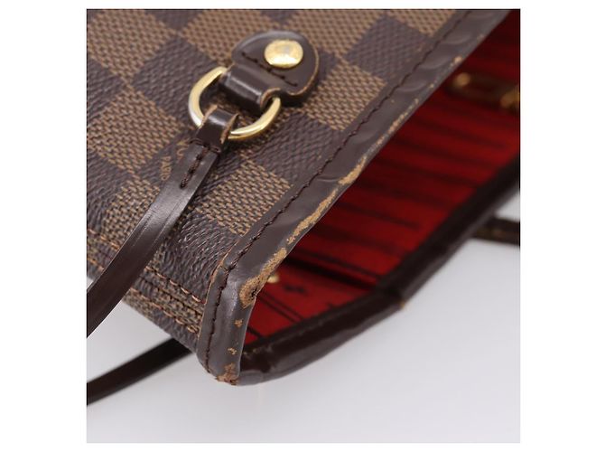 Borsa Tote LOUIS VUITTON Damier Ebene Neverfull PM N51109 LV Auth ep15899 - vista 7