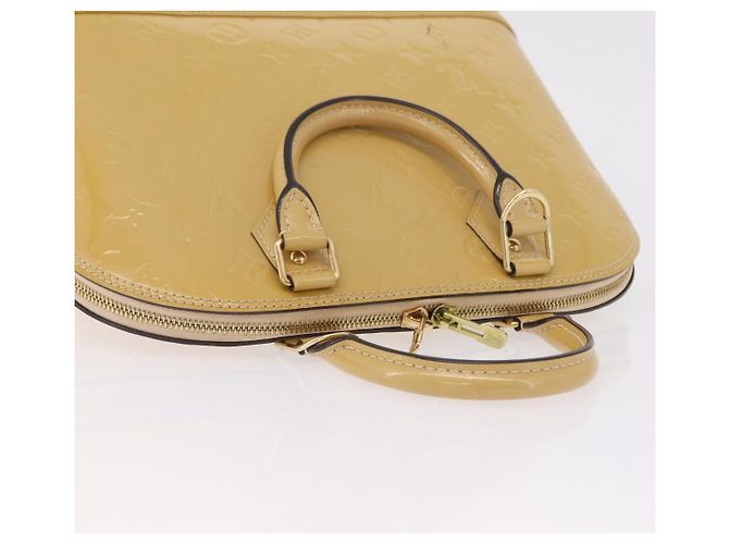 LOUIS VUITTON Monogram Vernis Alma PM Hand Bag Beige M90170 LV Auth ka6313A - vista 15