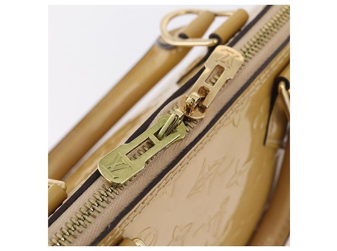 LOUIS VUITTON Monogram Vernis Alma PM Hand Bag Beige M90170 LV Auth ka6313A - vista 21