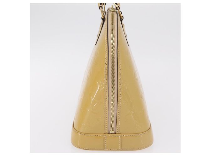 LOUIS VUITTON Monogram Vernis Alma PM Hand Bag Beige M90170 LV Auth ka6313A - vista 4