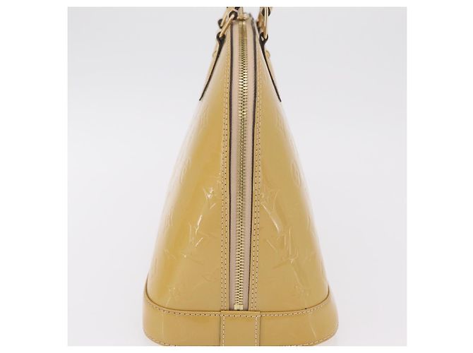 LOUIS VUITTON Monogram Vernis Alma PM Hand Bag Beige M90170 LV Auth ka6313A - vista 5