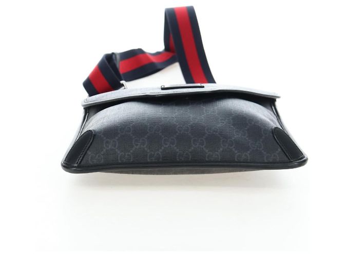 Borsa a tracolla GUCCI GG Supreme Sherry Line PVC Nero 599521 Auth ep15871A - vista 11