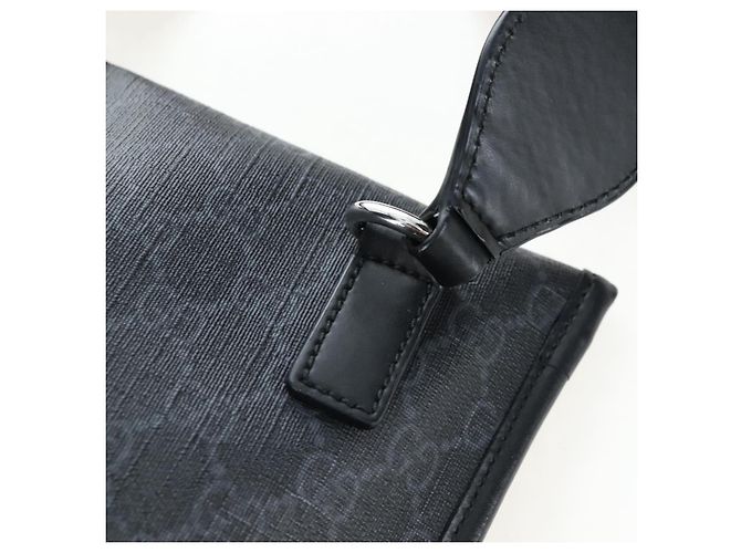 Borsa a tracolla GUCCI GG Supreme Sherry Line PVC Nero 599521 Auth ep15871A - vista 17