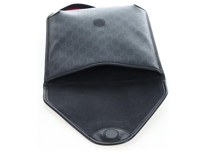Borsa a tracolla GUCCI GG Supreme Sherry Line PVC Nero 599521 Auth ep15871A - vista 19