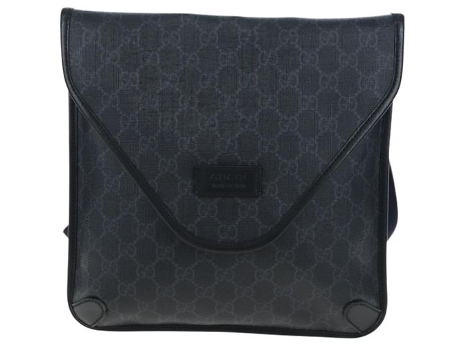 Borsa a tracolla GUCCI GG Supreme Sherry Line PVC Nero 599521 Auth ep15871A - vista 2