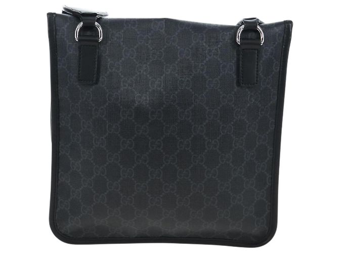 Borsa a tracolla GUCCI GG Supreme Sherry Line PVC Nero 599521 Auth ep15871A - vista 3