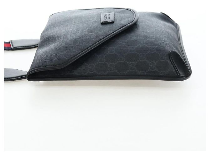 Borsa a tracolla GUCCI GG Supreme Sherry Line PVC Nero 599521 Auth ep15871A - vista 4