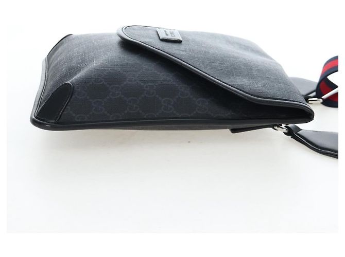 Borsa a tracolla GUCCI GG Supreme Sherry Line PVC Nero 599521 Auth ep15871A - vista 5