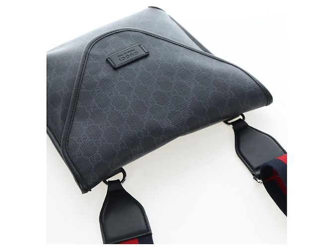 Borsa a tracolla GUCCI GG Supreme Sherry Line PVC Nero 599521 Auth ep15871A - vista 6
