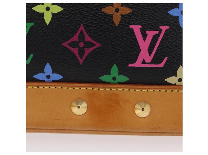 Borsa a mano LOUIS VUITTON Monogram Multicolor Alma Nero M92646 LV Auth ka6314V - vista 3