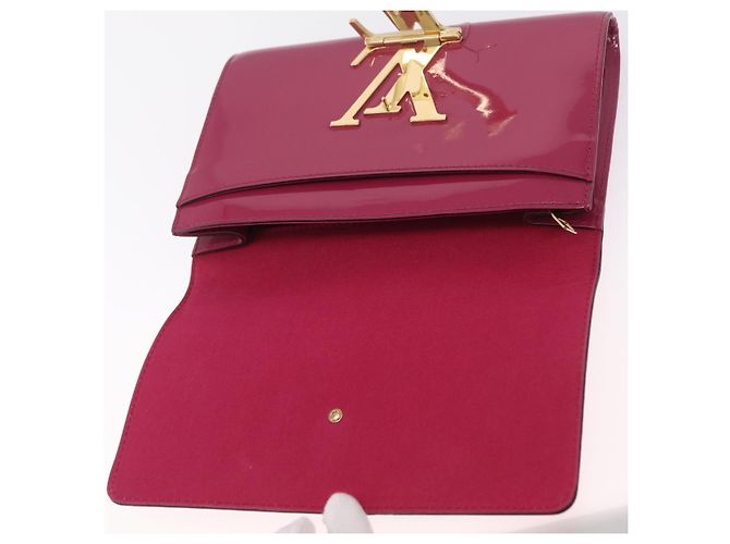 LOUIS VUITTON Pochette Louise EW Clutch Bag Rose Andian M94270 LV Auth ka6341 - vista 20