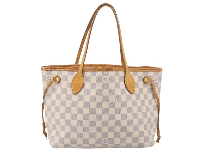 Borsa Tote LOUIS VUITTON Damier Azur Neverfull PM N41362 LV Auth ep15839 - vista 13
