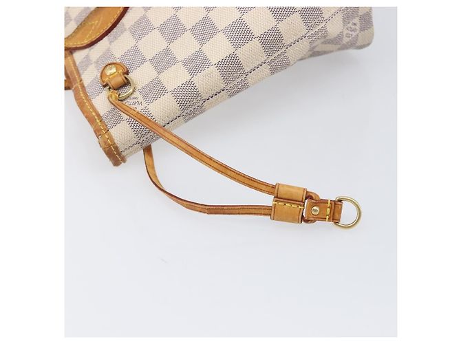 Borsa Tote LOUIS VUITTON Damier Azur Neverfull PM N41362 LV Auth ep15839 - vista 19