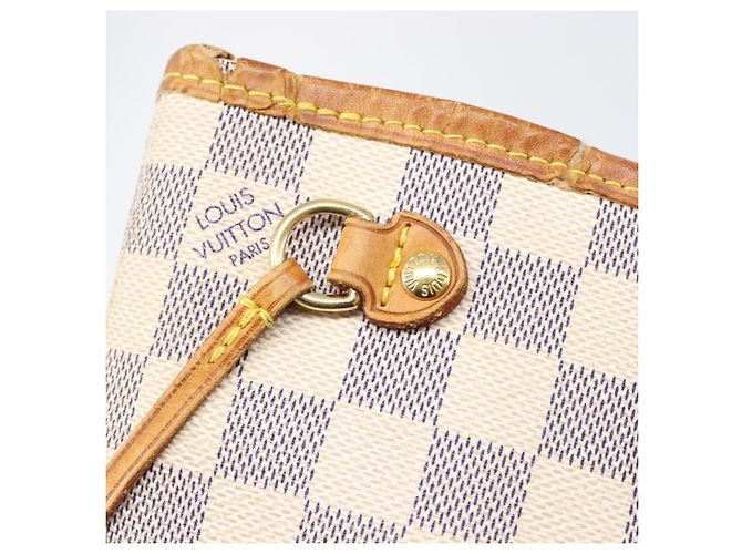 Borsa Tote LOUIS VUITTON Damier Azur Neverfull PM N41362 LV Auth ep15839 - vista 20