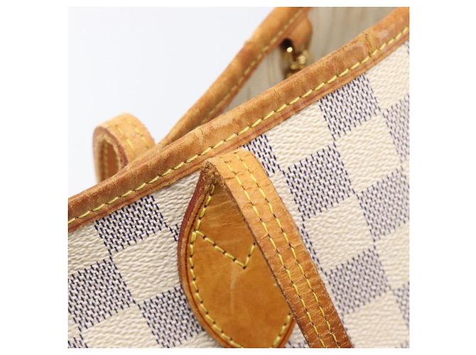 Borsa Tote LOUIS VUITTON Damier Azur Neverfull PM N41362 LV Auth ep15839 - vista 23
