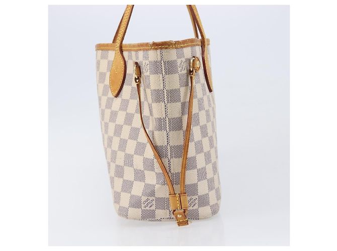 Borsa Tote LOUIS VUITTON Damier Azur Neverfull PM N41362 LV Auth ep15839 - vista 4