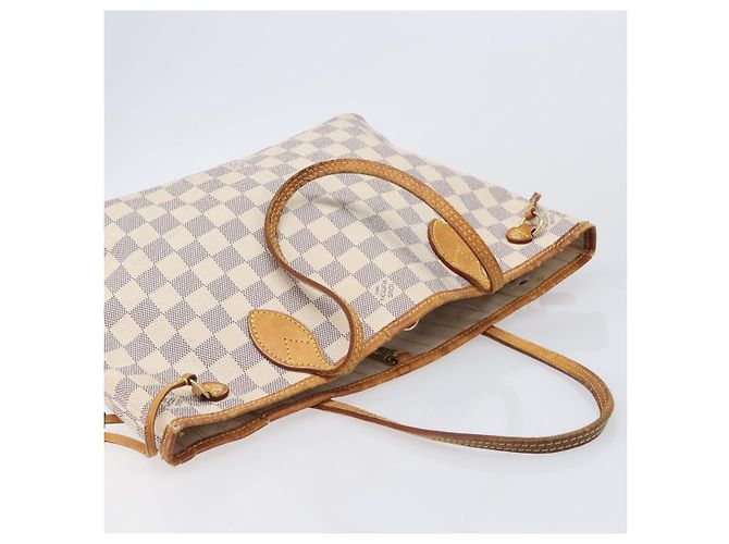 Borsa Tote LOUIS VUITTON Damier Azur Neverfull PM N41362 LV Auth ep15839 - vista 6