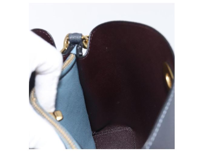 Coach Schultertasche Leder 2way Navy Gold Auth ki6820A Golden Marineblau - Ansicht 22