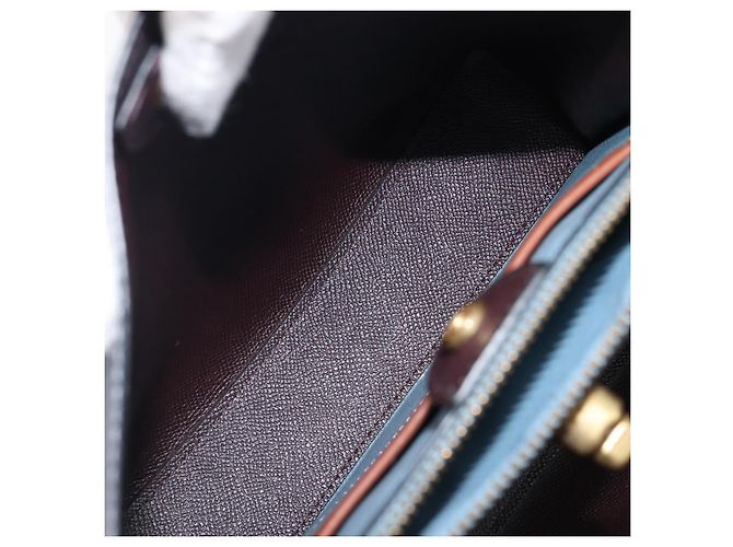 Coach Schultertasche Leder 2way Navy Gold Auth ki6820A Golden Marineblau - Ansicht 26