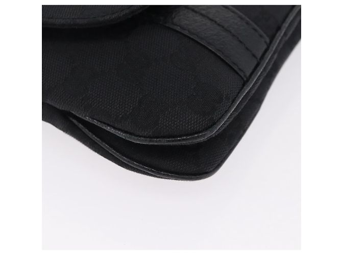 Borsa GUCCI GG Canvas Nero Argento 113014 Auth 206106V - vista 12