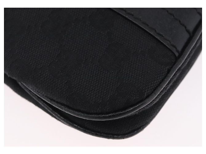 Borsa GUCCI GG Canvas Nero Argento 113014 Auth 206106V - vista 14