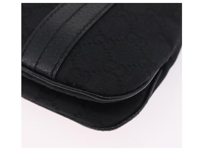 Borsa GUCCI GG Canvas Nero Argento 113014 Auth 206106V - vista 15