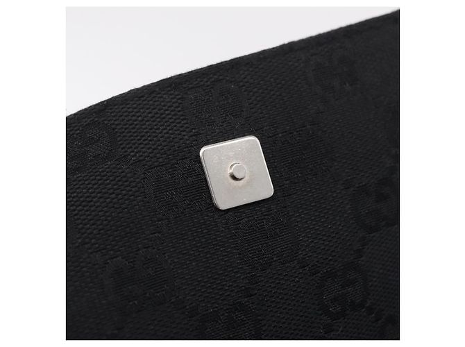 Borsa GUCCI GG Canvas Nero Argento 113014 Auth 206106V - vista 17