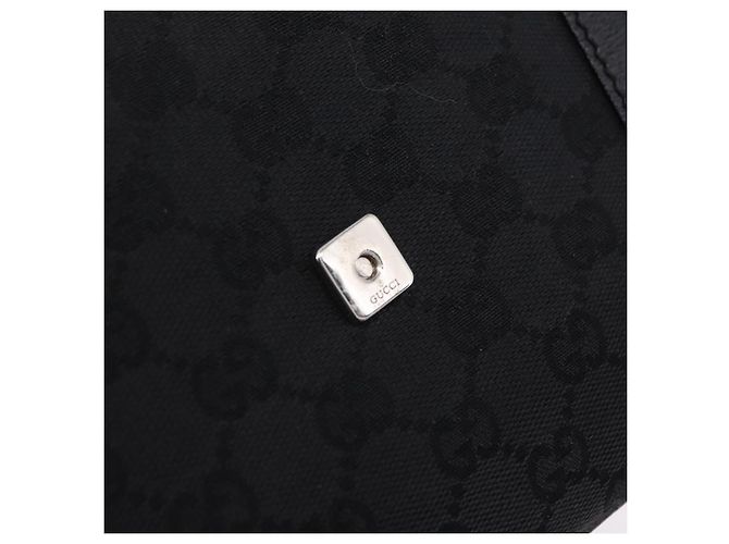 Borsa GUCCI GG Canvas Nero Argento 113014 Auth 206106V - vista 18