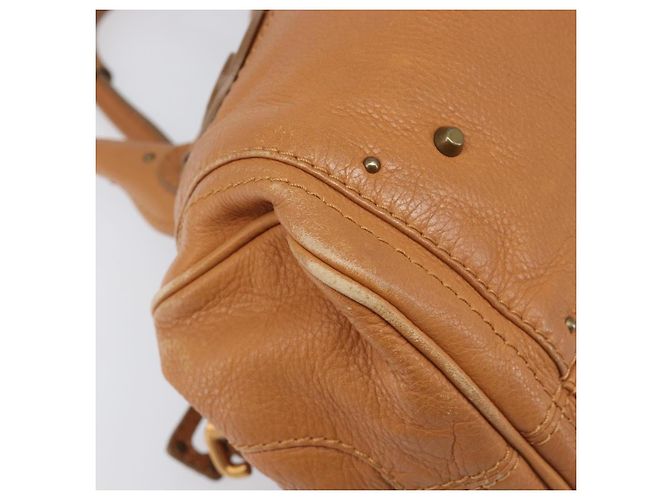 Chloé Borsa a mano Chloe Paddington in pelle Beige Oro Argento Auth BA15819V D'oro - vista 12