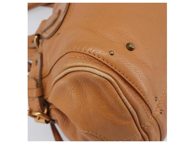 Chloé Borsa a mano Chloe Paddington in pelle Beige Oro Argento Auth BA15819V D'oro - vista 14