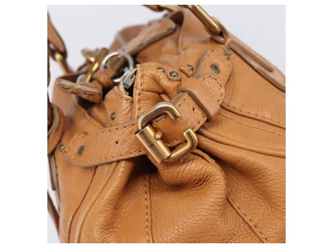 Chloé Borsa a mano Chloe Paddington in pelle Beige Oro Argento Auth BA15819V D'oro - vista 15