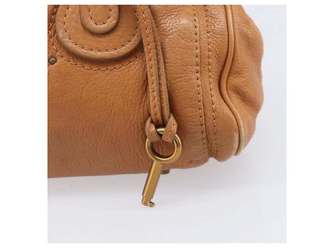 Chloé Borsa a mano Chloe Paddington in pelle Beige Oro Argento Auth BA15819V D'oro - vista 16