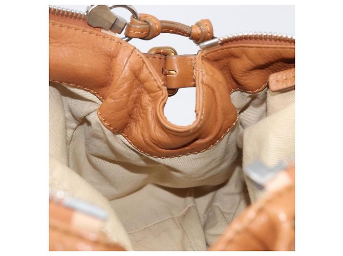 Chloé Borsa a mano Chloe Paddington in pelle Beige Oro Argento Auth BA15819V D'oro - vista 23