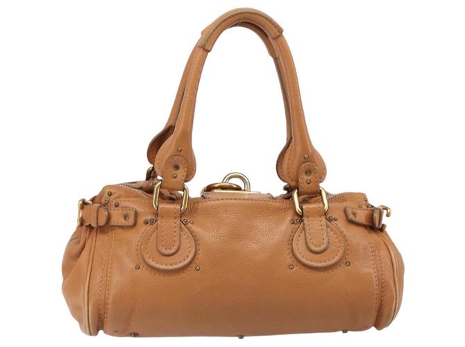 Chloé Borsa a mano Chloe Paddington in pelle Beige Oro Argento Auth BA15819V D'oro - vista 3