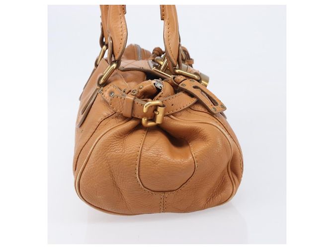 Chloé Borsa a mano Chloe Paddington in pelle Beige Oro Argento Auth BA15819V D'oro - vista 4