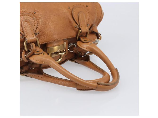 Chloé Borsa a mano Chloe Paddington in pelle Beige Oro Argento Auth BA15819V D'oro - vista 8