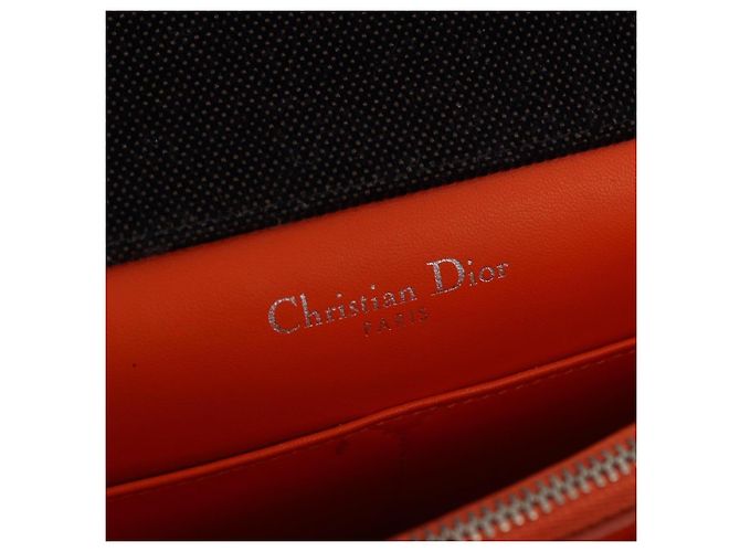 Borsa a mano Christian Dior Oblique Diorama Velluto 2way Rosso Argento Auth mr2986V - vista 21