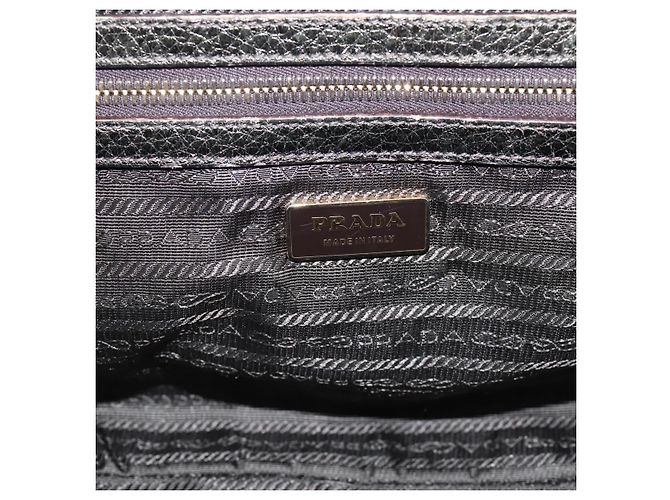 Borsa a mano PRADA in pelle Khaki Gold Auth ep15951 D'oro Cachi - vista 22