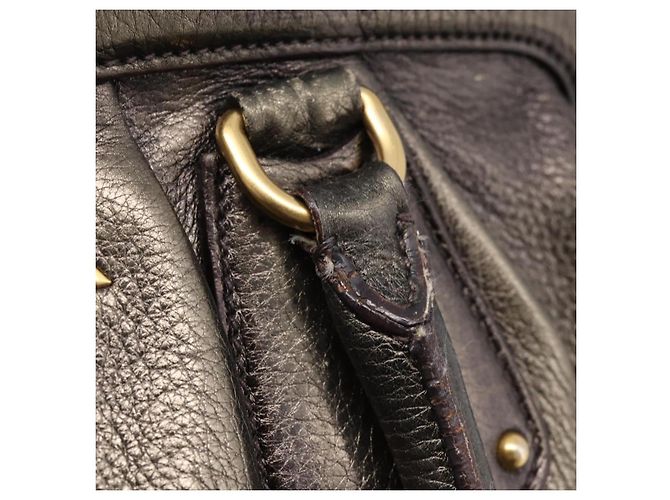 Borsa a mano PRADA in pelle Khaki Gold Auth ep15951 D'oro Cachi - vista 9