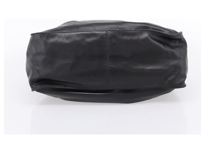 Bolso Tote PRADA de cuero negro plata Auth 205973M - vista 5