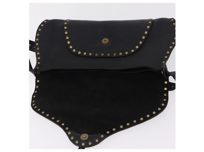 Céline CELINE Schultertasche aus Leder Schwarz Gold Auth 199408V Golden - Ansicht 21