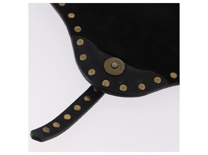 Céline CELINE Schultertasche aus Leder Schwarz Gold Auth 199408V Golden - Ansicht 22